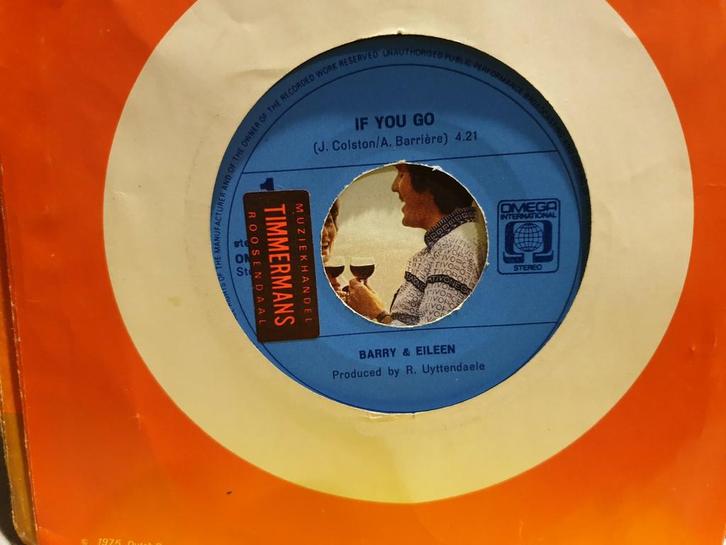 Barry & Eileen - If you go (w1), Cd's en Dvd's, Vinyl Singles, Pop, Ophalen of Verzenden