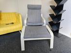 Ikea poang stoel met voetenbankje, Ophalen, Gebruikt, Wit, Eén