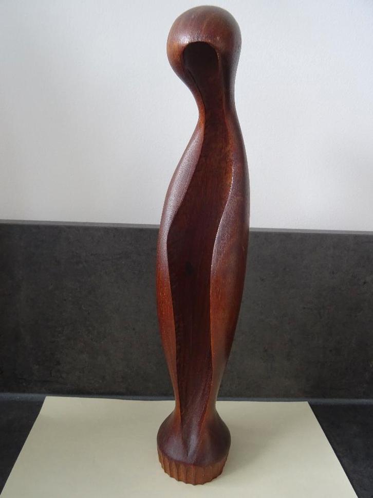 Houtsnijwerk beeld Maria houten sculptuur Madonna abstract, Verzamelen, Religie, Zo goed als nieuw, Christendom | Katholiek, Beeld(je)