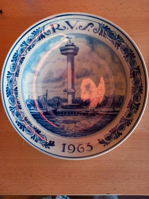 Delfts blauw wandbord Euromast rotterdam Porceleyne fles, Antiek en Kunst, Antiek | Wandborden en Tegels, Ophalen of Verzenden