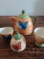 Thee pot Paramix set met suikerpot, melkkan en kopje, Antiek en Kunst, Antiek | Keramiek en Aardewerk, Ophalen