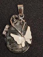 druppelvorm hanger grijze agaat, Nieuw, Ophalen of Verzenden, Steen of Mineraal, Grijs