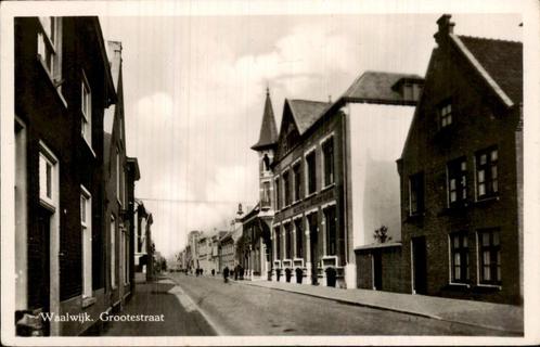 Grotestraat in Waalwijk, Verzamelen, Ansichtkaarten | Nederland, Ongelopen, Noord-Brabant, Voor 1920, Ophalen of Verzenden