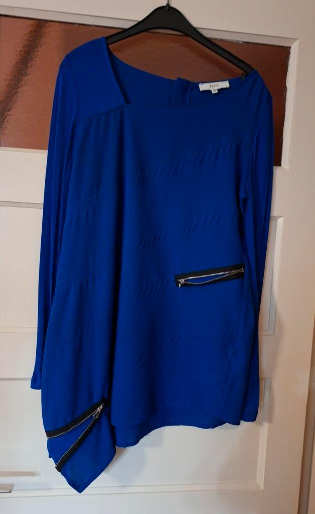 Aparte tuniekblouse, kobaltblauw, merk Anna, maat 40, Kleding | Dames, Blouses en Tunieken, Zo goed als nieuw, Maat 38/40 (M)