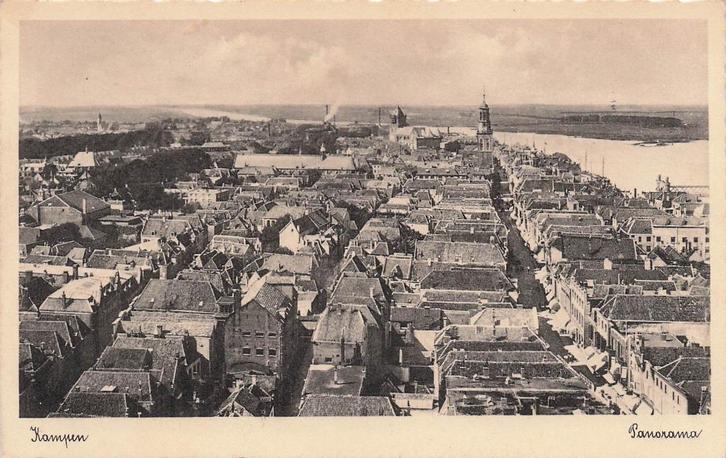AZ296 Kampen Panorama 1936, Verzamelen, Ansichtkaarten | Nederland, Gelopen, Overijssel, 1920 tot 1940, Verzenden