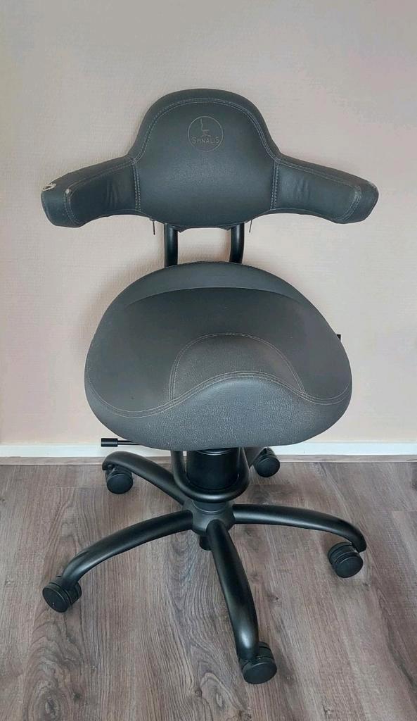Spinalis Rodeo Ergonomische zadelkruk, Huis en Inrichting, Bureaustoelen, Gebruikt, Bureaukruk, Zwart, Ophalen