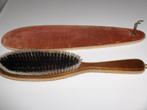 antieke suede bekleede kledingborstel, Ophalen of Verzenden