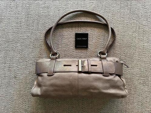 Vintage leren handtas van Claudio Ferrici, Sieraden, Tassen en Uiterlijk, Tassen | Damestassen, Zo goed als nieuw, Handtas, Bruin