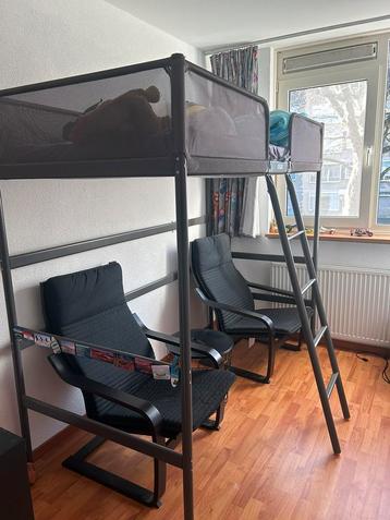Ikea hoogslaper incl 1 stoel en tafeltje zie foto