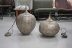 2 x sfeervolle open hanglamp Oosters metaal, Ophalen, Zo goed als nieuw, Metaal, Minder dan 50 cm