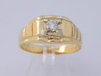 Mooie 18 karaat Gouden Herenring 0.20 crt Diamant