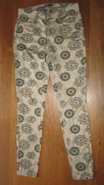 Didi broek 34 fantasie groen/beige als nieuw, Lang, Maat 34 (XS) of kleiner, Ophalen of Verzenden, Zo goed als nieuw