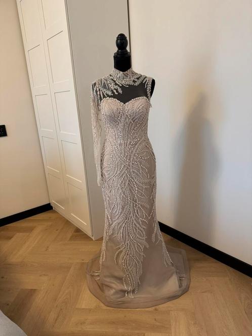 Galajurk- verlovingsjurk- abiye- nisan elbisesi, Kleding | Dames, Trouwkleding en Trouwaccessoires, Zo goed als nieuw, Beige, Ophalen of Verzenden