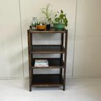 Bamboe manou open rek kast boekenkast rek rotan bohemian, Huis en Inrichting, Vintage Bohemian, 100 tot 150 cm, 50 tot 100 cm
