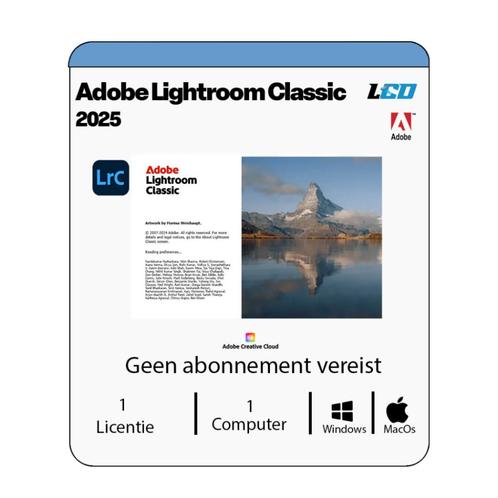 Adobe Lightroom 2025 Origineel | NL | Direct Geleverd, Computers en Software, Ontwerp- en Bewerkingssoftware, Nieuw, MacOS, Windows
