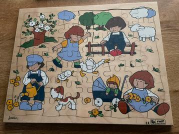 Nieuwe houten Rolf Jaklien puzzel 63 stks lente beschikbaar voor biedingen