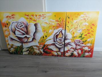 Canvas schilderij, set van 2 beschikbaar voor biedingen