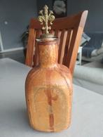 Vintage Karaf Whisky wrapped met leer Made Italy, Antiek en Kunst, Ophalen of Verzenden