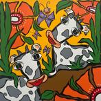 Zeefdruk Caja Wong in passe-partout, Antiek en Kunst, Verzenden