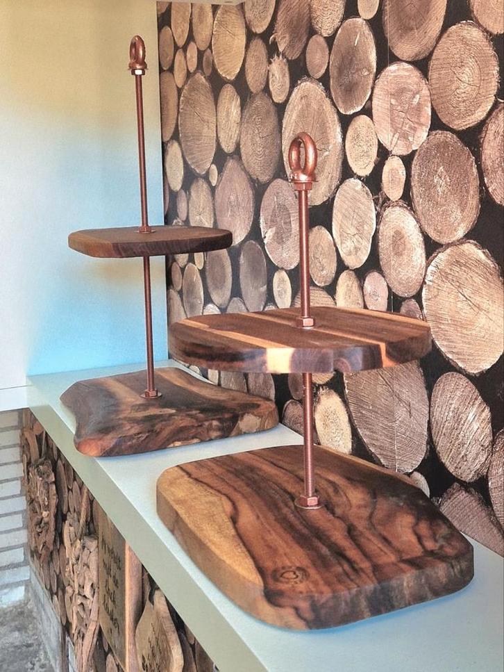 Etagère's handgemaakt (set), Huis en Inrichting, Woonaccessoires | Etagères, Nieuw, Ophalen of Verzenden