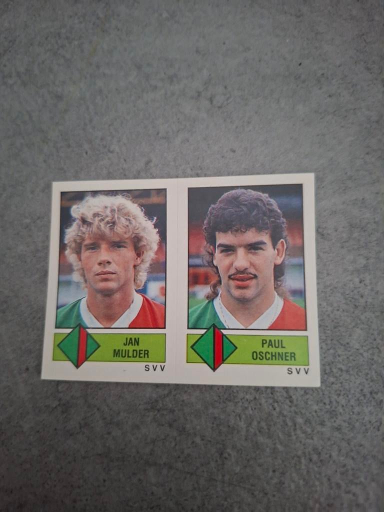 Panini sticker Voetbal 87. Spelers Mulder/Oschner SVV., Verzenden, Zo goed als nieuw, Sticker