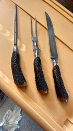Messen set vintage, Ophalen of Verzenden, Zo goed als nieuw, Rvs of Chroom, Bestekset