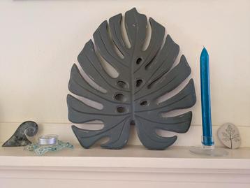 Wanddecoratie Monstera bladvorm, 35 cm hoog beschikbaar voor biedingen
