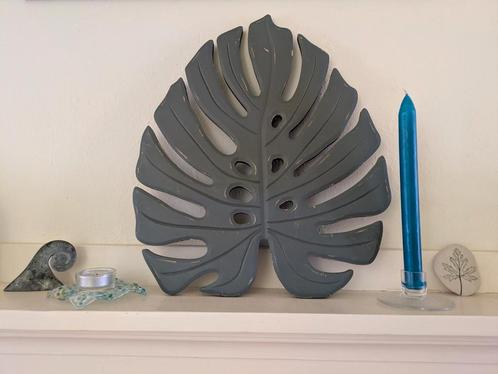 Wanddecoratie Monstera bladvorm, 35 cm hoog, Huis en Inrichting, Woonaccessoires | Wanddecoraties, Gebruikt, Ophalen of Verzenden