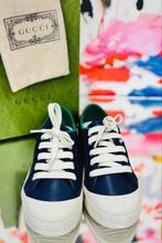 Gucci navy leren sneakers maat 30 NIEUW, Verzenden, Jongen of Meisje, Gucci, Customercare@gucci.com