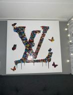 LV Vlinder Glasplaat Schilderij - Modern Kunstwerk, Antiek en Kunst, Kunst | Schilderijen | Modern, Ophalen of Verzenden