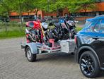 2/3 motoraanhanger motortrailer ongeremd huren, Diensten en Vakmensen, Verhuur | Auto en Motor, Aanhangwagen