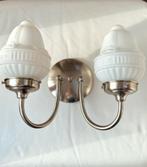 Vintage Wandlamp Art Deco Revival Opaline, Huis en Inrichting, Lampen | Wandlampen, Ophalen of Verzenden, Gebruikt, Glas, Art Deco Revival, Art Deco, vintage
