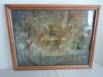 Grote lijst met poster "God ziet mij, hier vloekt men niet", Ophalen of Verzenden, Gebruikt, Kaart of Prent, Christendom | Katholiek