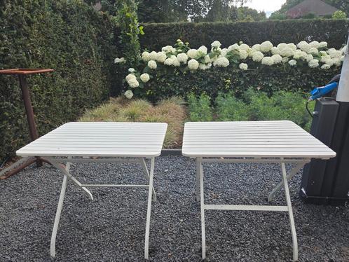 Opklapbare tuintafels 3 stuks, Tuin en Terras, Tuintafels, Gebruikt, Rechthoekig, Hout, Ophalen