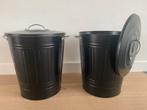 Ton met deksel, zwart, 40L, prullenbak, container, Ophalen, Kunststof, Zo goed als nieuw, Minder dan 50 cm