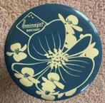 Blauw Hooimeijer beschuit blik, beschuitblik met bloemen, Verzamelen, Blikken, Ophalen of Verzenden, Gebruikt, Beschuit