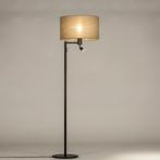 vloerlamp zwart led kap taupe bank hoekbank lamp leeslamp, Ophalen of Verzenden, Nieuw, 150 tot 200 cm