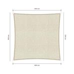 Sunfighters Vierkant 5 meter Ivoo, Tuin en Terras, Sportlaan 10 1010 AX Amsterdam, Info@zonnendoeken.nl, Zonnedoeken, Overige typen