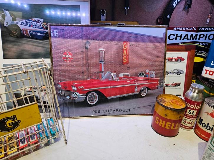 Amerikaanse Oldtimer Ingelijst  Sinterklaas Kado, Verzamelen, Foto's en Prenten, Zo goed als nieuw, Overige onderwerpen, Ophalen