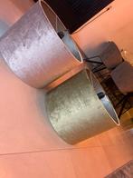 Velvet Lampenkappen - Oud Roze & Groen, Huis en Inrichting, Lampen | Lampenkappen, Ophalen, 25 tot 50 cm, Rond, Zo goed als nieuw