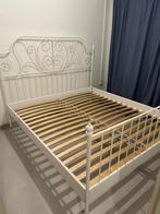 IKEA Leirvik bed 140x200 cm, Huis en Inrichting, Slaapkamer | Bedden, Ophalen, Gebruikt, Wit, Tweepersoons