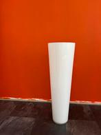 Hoge Glazen Vaas - Wit, Ophalen, 50 tot 75 cm, Wit, Glas