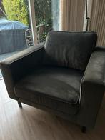 Donker groene velours stoel/fauteuil, merk Woood, Ophalen, Zo goed als nieuw, Stof, Eén