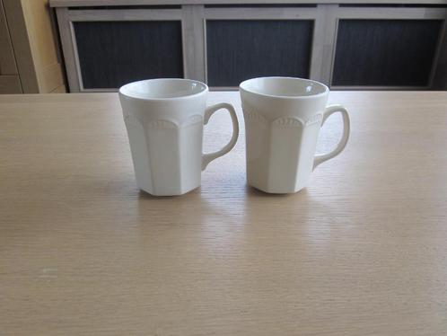 Steelite 2 roomkleur koffie mokken sierrandje D8cm H10cm, Huis en Inrichting, Keuken | Servies, Zo goed als nieuw, Overige typen