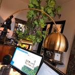 Vintage vloerlamp – design booglamp in koperkleur flamant, Ophalen, Huis en Inrichting