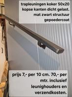 stalen trapleuning op maat. 50x20 zwart gepoedercoat 60,- pm, Doe-het-zelf en Verbouw, Ladders en Trappen, Industrieel suar interieur