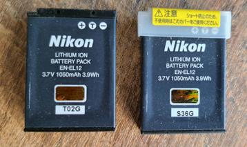 Nikon – 2 stuks oplaadbare batterijen EN-EL 12 beschikbaar voor biedingen