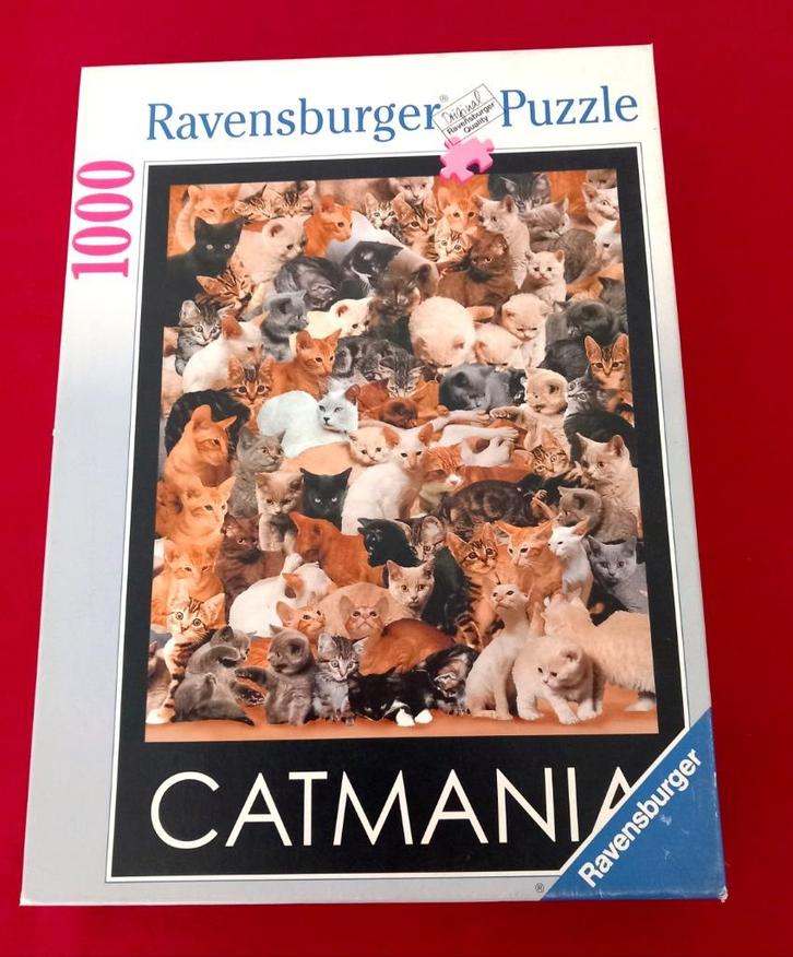 Ravensburger puzzel 1000 stukjes Catmania, Hobby en Vrije tijd, Denksport en Puzzels, Zo goed als nieuw, Legpuzzel, 500 t/m 1500 stukjes