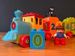 Duplo getallen trein + kar + opbergdoos, Kinderen en Baby's, Speelgoed | Duplo en Lego, Complete set, Duplo, Gebruikt, Ophalen of Verzenden