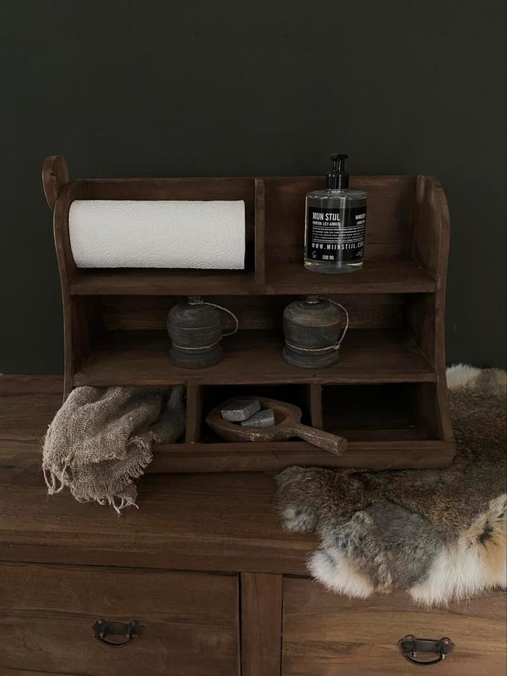 Landelijke houten gruttersbak – decoratie keuken woonkamer, Huis en Inrichting, Keuken | Keukenbenodigdheden, Nieuw, Ophalen of Verzenden